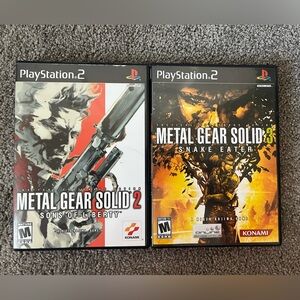 PS2 - Metal Gear Solid 2&3 (sons of liberty and snake eater)